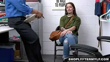 Inked MILF Vanessa Vega is a shoplifter video